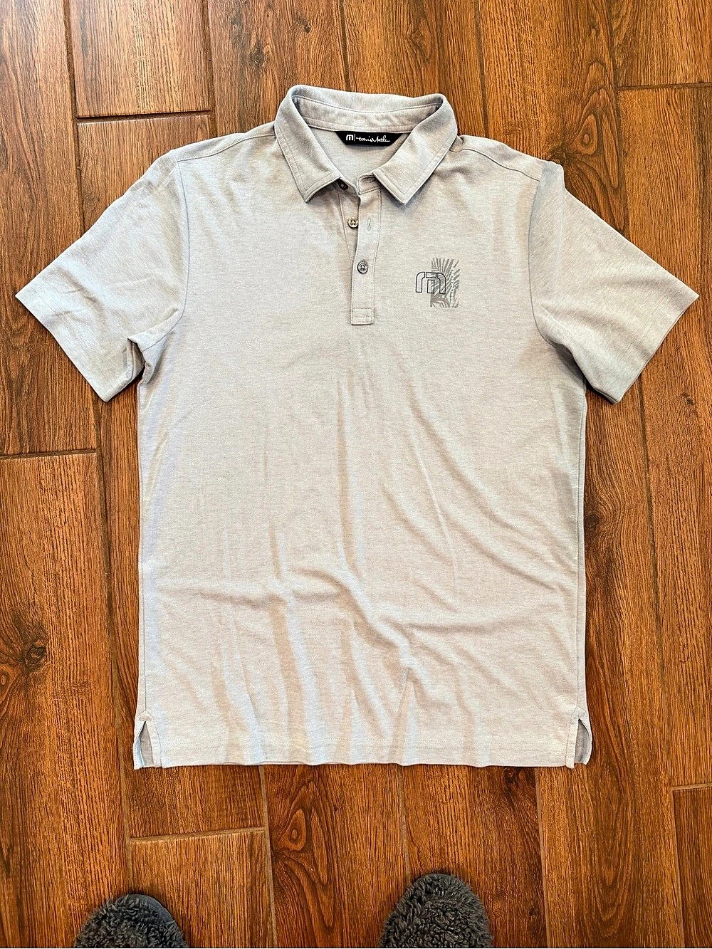 Travis Mathew Men's Gray Polo Size Medium